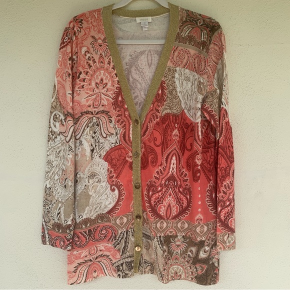 Chico’s thin soft button down cardigan. - Picture 2 of 9